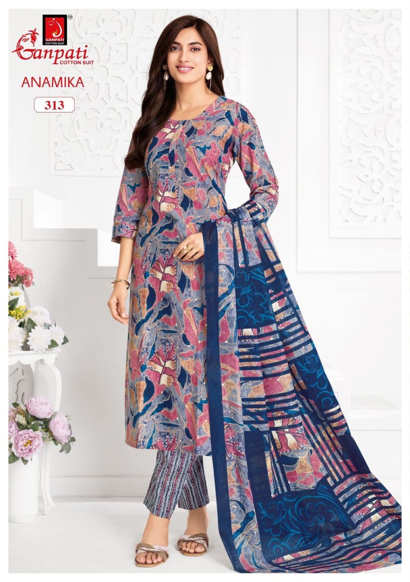 Anamika Vol 3 By Ganpati Cotton Printed Readymade Dress 